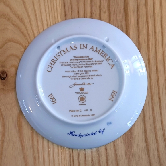 Bing & Grondahl Christmas In America 1991    Plate - Picture 2 of 5